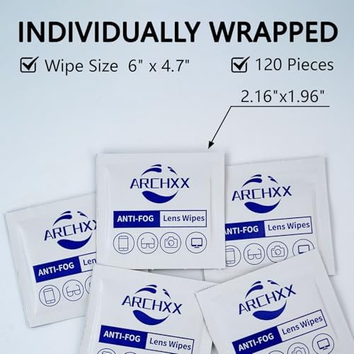 Anti Fog Wipes for Glasses - 120 Count Pre-Moistened