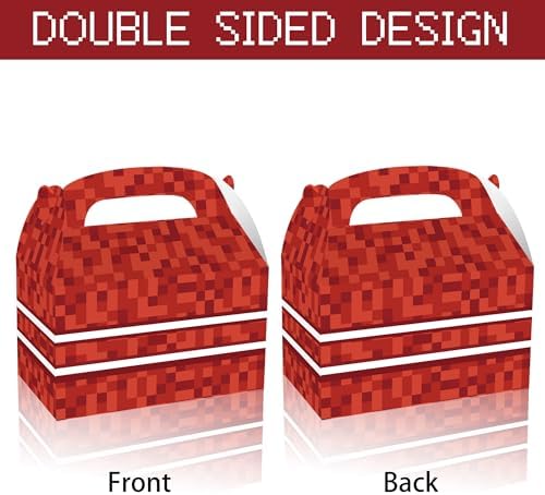 16 Pcs Pixel Theme Gift Box Bags for Birthday Parties