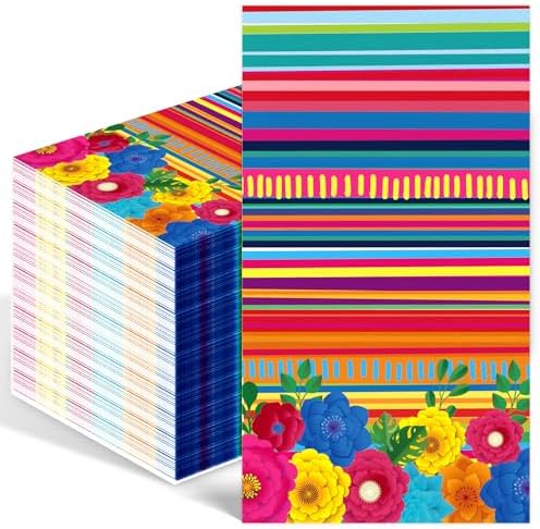 100PCS Mexican Fiesta Paper Napkins for Bathroom 3 Ply