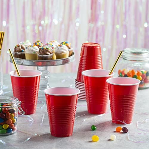 Comfy Package 240 Count Disposable Red Cups 16 oz