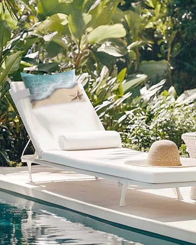 Ocean Outdoor Head Pillows for Recliner Lounge Chair Pack of 2