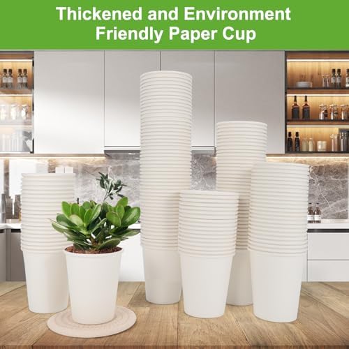 120 Pack 8 Oz Paper Cups for Coffee Juice Tea Parties Travel