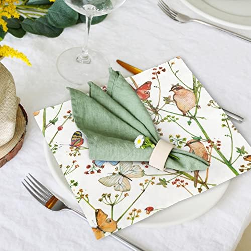 AnyDesign 100 Pack Watercolor Butterfly Napkins