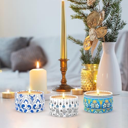 HILAYUN Scented Candles Gift Set 3-Pack Soy Wax Candles