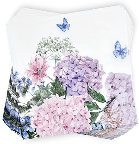 Gift Boutique 150 Hydrangea Flower Napkins