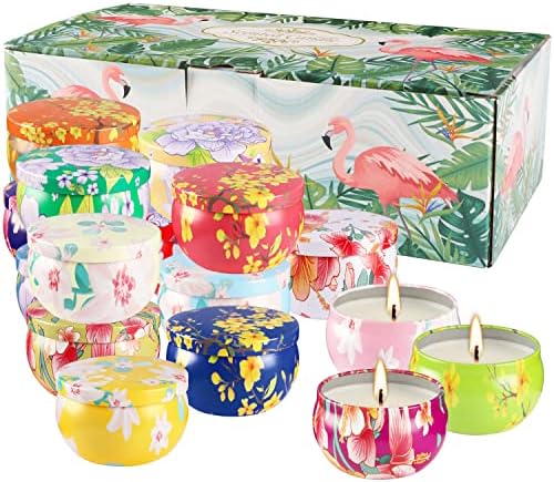 16 Pack 25oz Ladies Scented Candle Flower Set