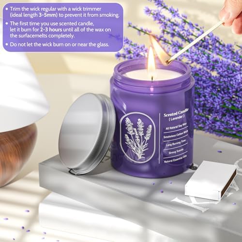 WarmEmbrace Lavender Candle 76 Oz Purple Jar