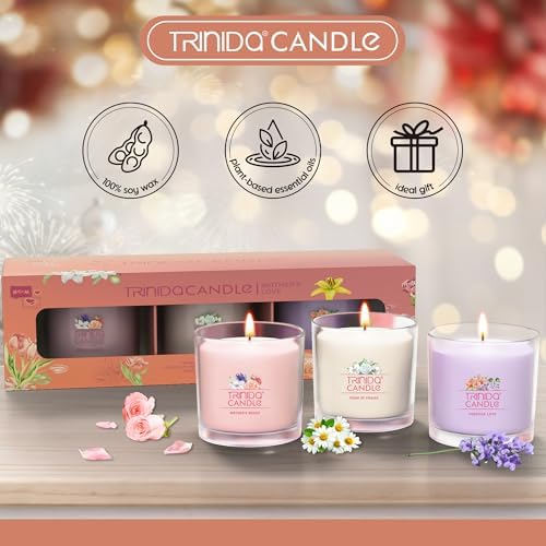 TRINIDa Scented Candles - 45Hr 3 Votive Set for Mom