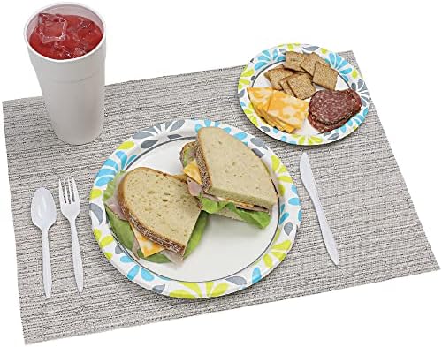 Genuine Joe Printed Paper Plates 7 Inches Pack of 125