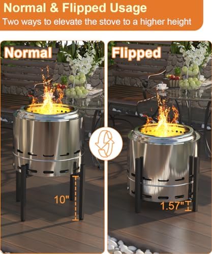 Garbuildman Firepit Stand for 15-27 Inch Fire Pits