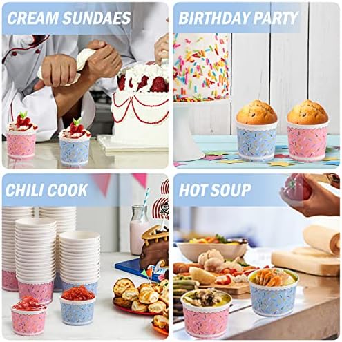 Lamosi Ice Cream Bowls - 100 Count 11 Oz Disposable