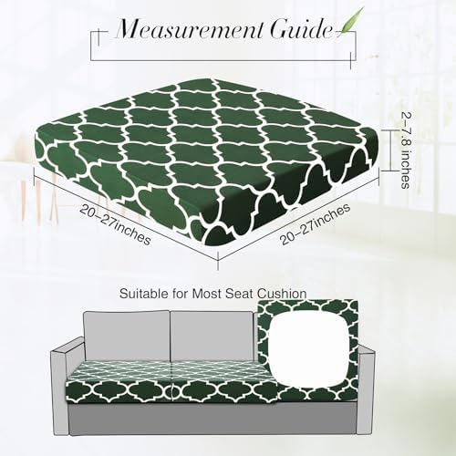 Newwiee 4 Pcs Waterproof Outdoor Cushion Covers Dark Green