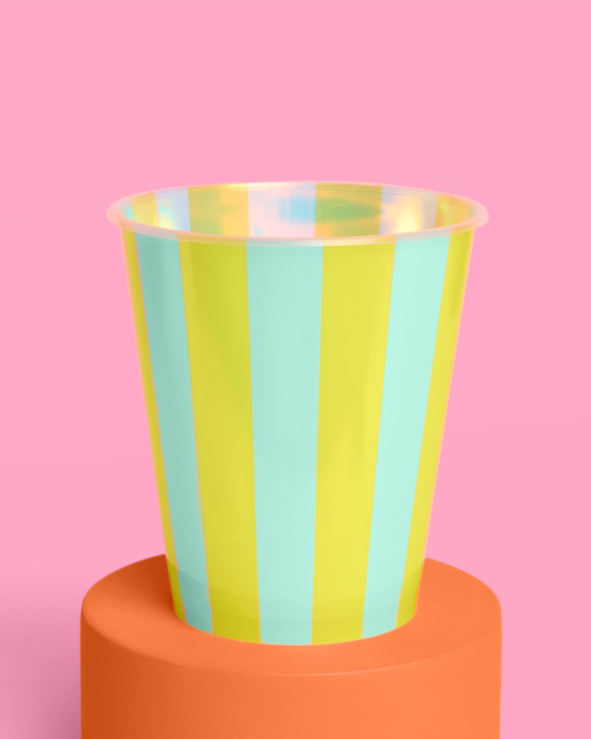 Xo Fetti Pink Green Plastic Cups 16pcs 12oz