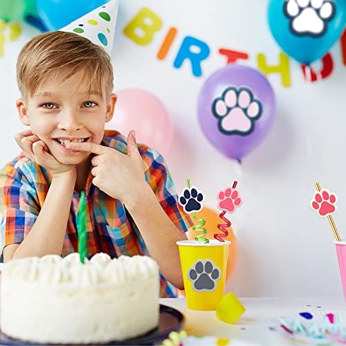 24-Piece Dog Party Supplies with 8 Colors
