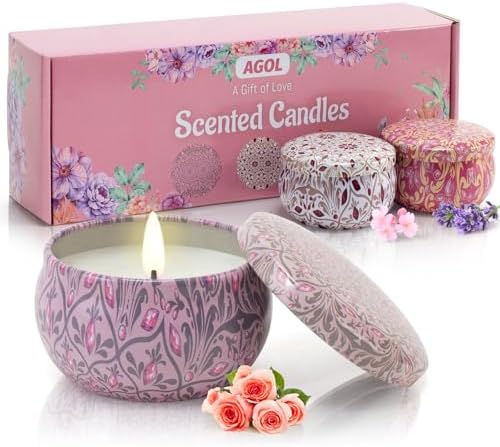AGOL 3 Pack Aromatherapy Candles for Women