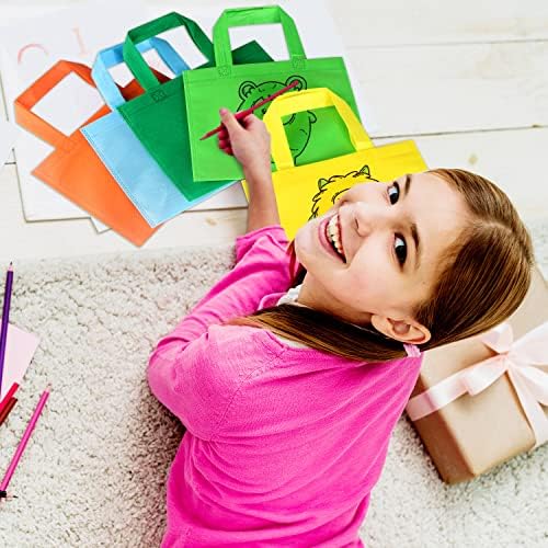 30 Pack Non Woven Party Bags with Handles for Kids