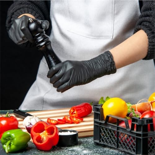 RADGER Premium Black Nitrile Gloves 4 Mil Thick