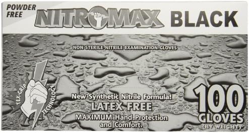 Emerald 1083-B Nitrile Exam Gloves Black 5 Mil
