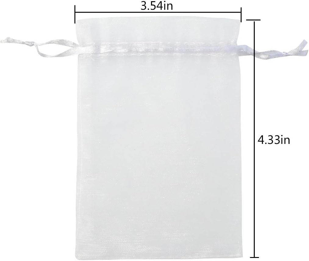 50pcs Mix Color Organza Bags with Satin Drawstring