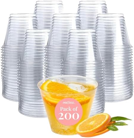 Small Clear Plastic Cups 5 oz 200 Pack Disposable