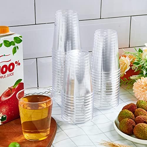 JollyPack 300 Pack Clear Plastic Cups 10 Oz Heavy Duty