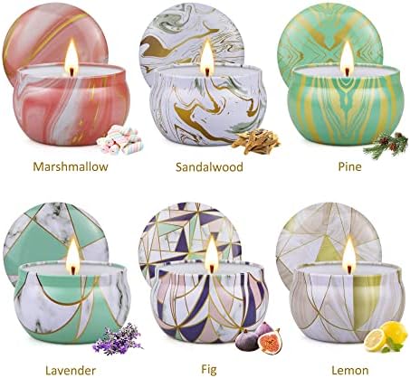 6 Pack Scented Candles Gift Set for Home Aromatherapy