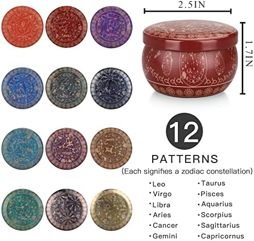 Scented Candles Gift Set for Women with 12 Constellations
