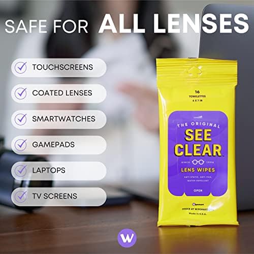 See Clear Original Lens Cleaning Wipes 192 Count Resealable Packs