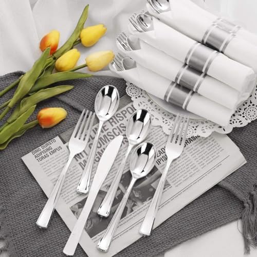 Joyido 200 Guest Pre-Rolled Plastic Cutlery Set with Napkins