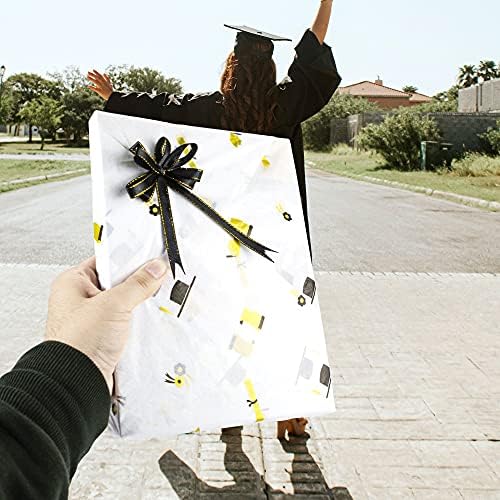 MR FIVE 30 Sheet Gold Cap Diploma Tissue Paper for Graduation