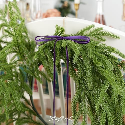 MAYREEL Purple Velvet Ribbon 18 Inch 50 Yards