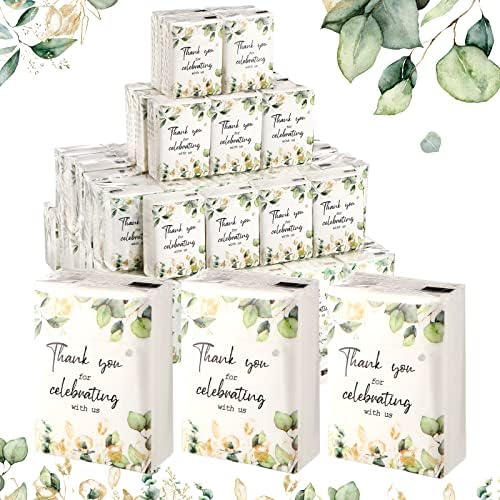 100 Pcs Eucalyptus Pocket Wedding Tissues