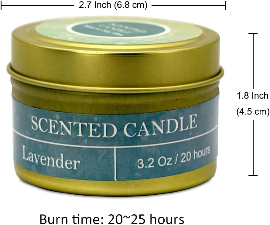 DEYBBY Natural Soy Wax Candles 4 Pack Gift Set