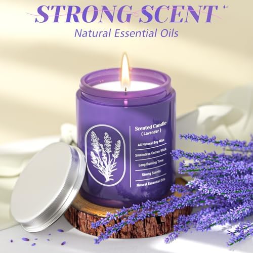 WarmEmbrace Lavender Candle 76 Oz Purple Jar