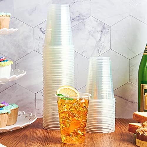 Lilymicky 500 Pack 9 oz Clear Plastic Cups
