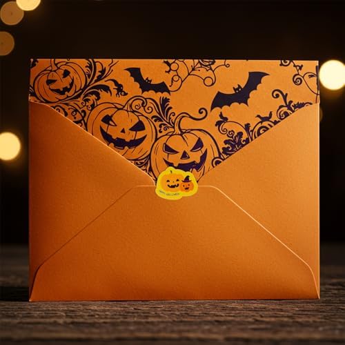 BEISHIDA Halloween Pumpkin Stickers 60pcs Bulk Set