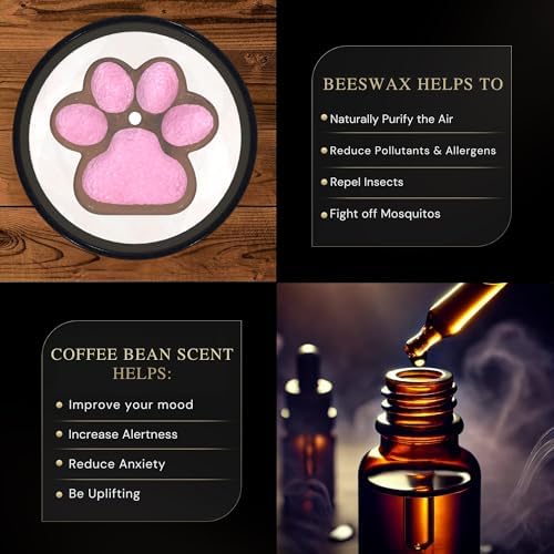 All Natural Coffee Scented Candle for Dogs Cats
