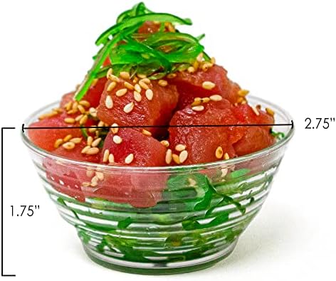 50 Pack Eco-Wheat Mini Plastic Dessert Bowls