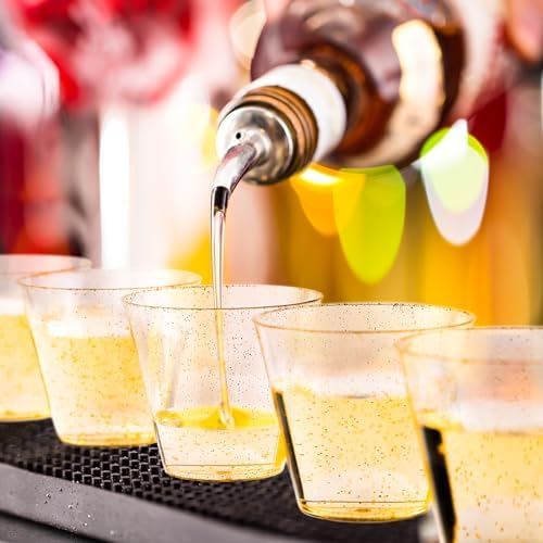 JOLLY CHEF 100 Pack 10 Oz Gold Plastic Cups