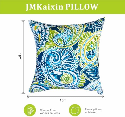 JMKaixin 2 Pack Outdoor Waterproof Throw Pillows