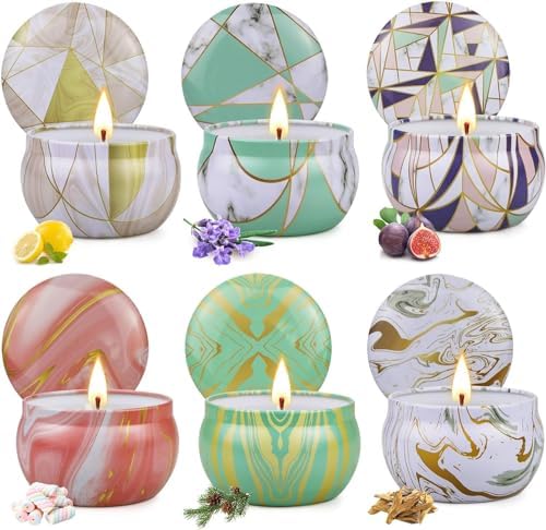6 Pack Scented Candles Gift Set for Home Aromatherapy