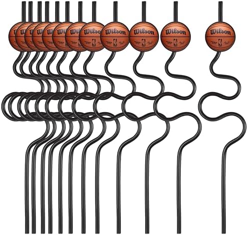 Amscan Unique Black NBA Wilson Silly Straw - 105 Pack of 12