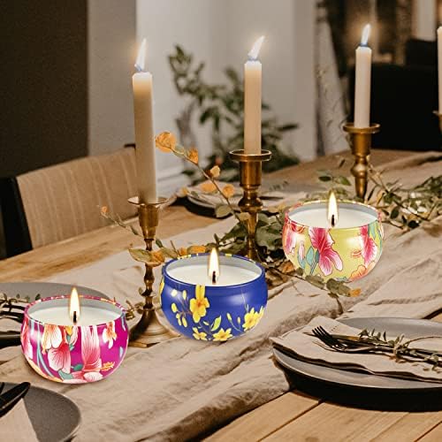 16 Pack 25oz Ladies Scented Candle Flower Set