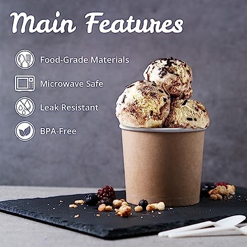 MATICAN 100-Count 11-Oz Paper Ice Cream Cups