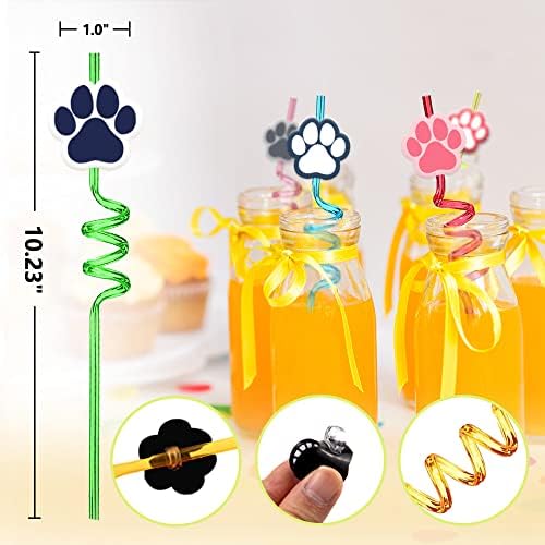 24-Piece Dog Party Supplies with 8 Colors