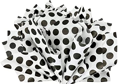Flexicore Packaging Black Polka Dot Tissue Wrap 15x20