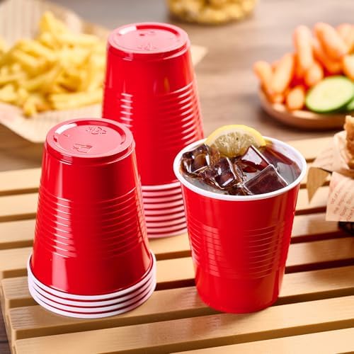 Lilymicky 240 Pack 12 oz Red Party Cups