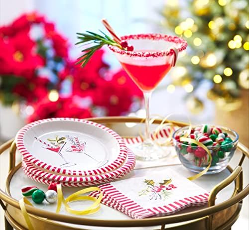 American Greetings 50 Count 5 Inch Beverage Napkins Christmas Party Supplies