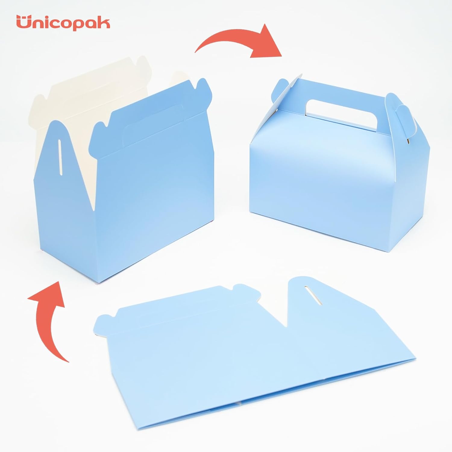 UnicoPak 30 Pack Pastel Gable Treat Boxes
