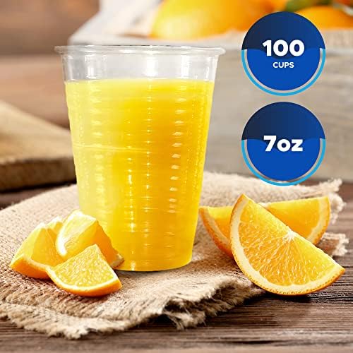 PAMI 7oz Clear Plastic Drinking Cups Pack of 100